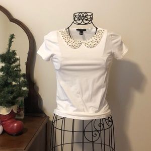 Forever 21 Pearl White Top